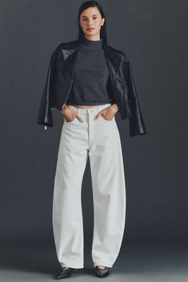 FRAME The Bubble High-Rise Tapered Jeans