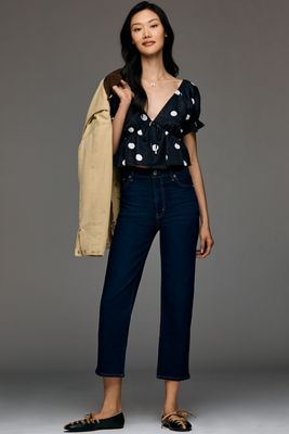 FRAME Le Sleek Studded Straight-Leg Jeans | Anthropologie
