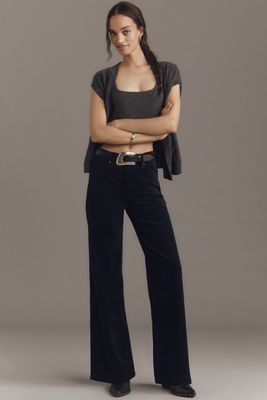 FRAME Le Slim Palazzo Corduroy High-Rise Wide-Leg Jeans