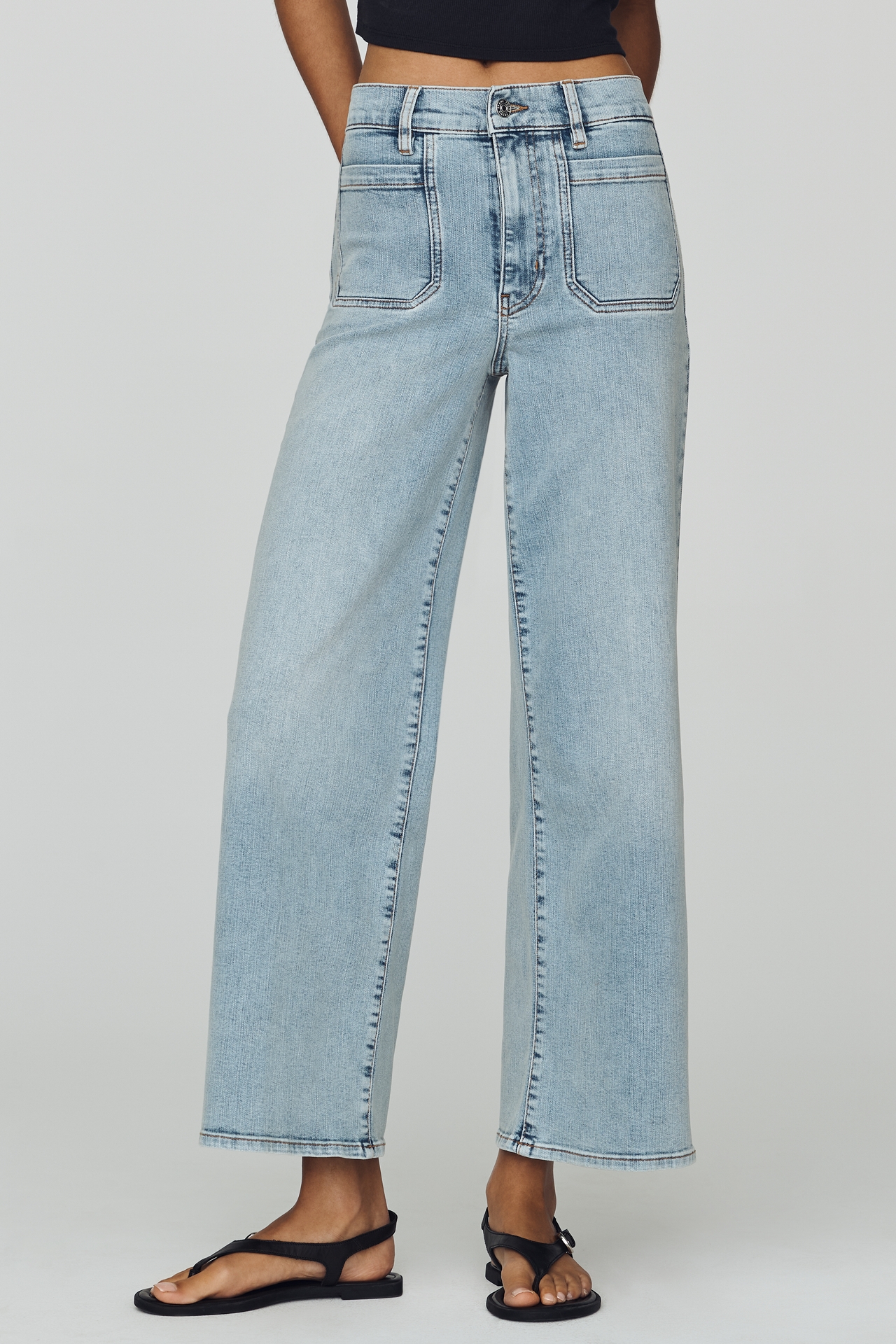 FRAME Le Pixie High-Rise Wide-Leg Jeans