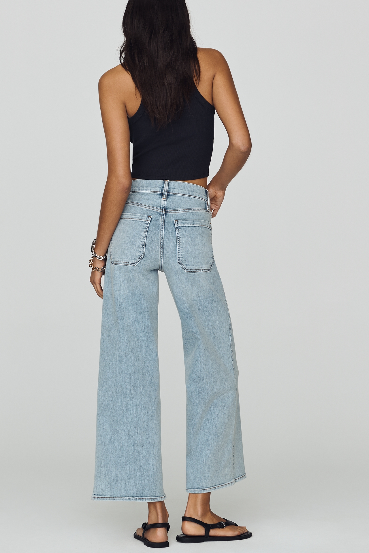 FRAME Le Pixie High-Rise Wide-Leg Jeans