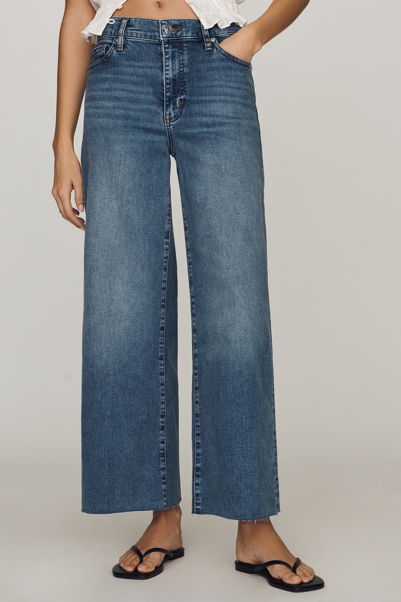 FRAME Le Pixie High-Rise Wide-Leg Jeans