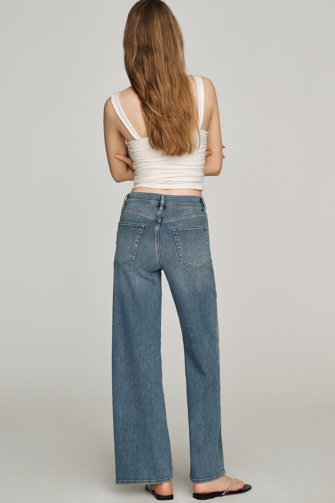 FRAME Le Slim Palazzo High-Rise Wide-Leg Jeans