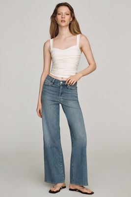FRAME Le Slim Palazzo High-Rise Wide-Leg Jeans