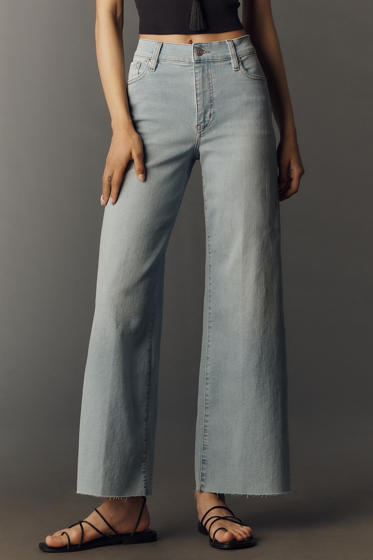 FRAME Le Slim Palazzo High-Rise Wide-Leg Jeans