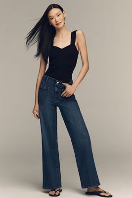 FRAME Le Slim Palazzo High-Rise Wide-Leg Jeans