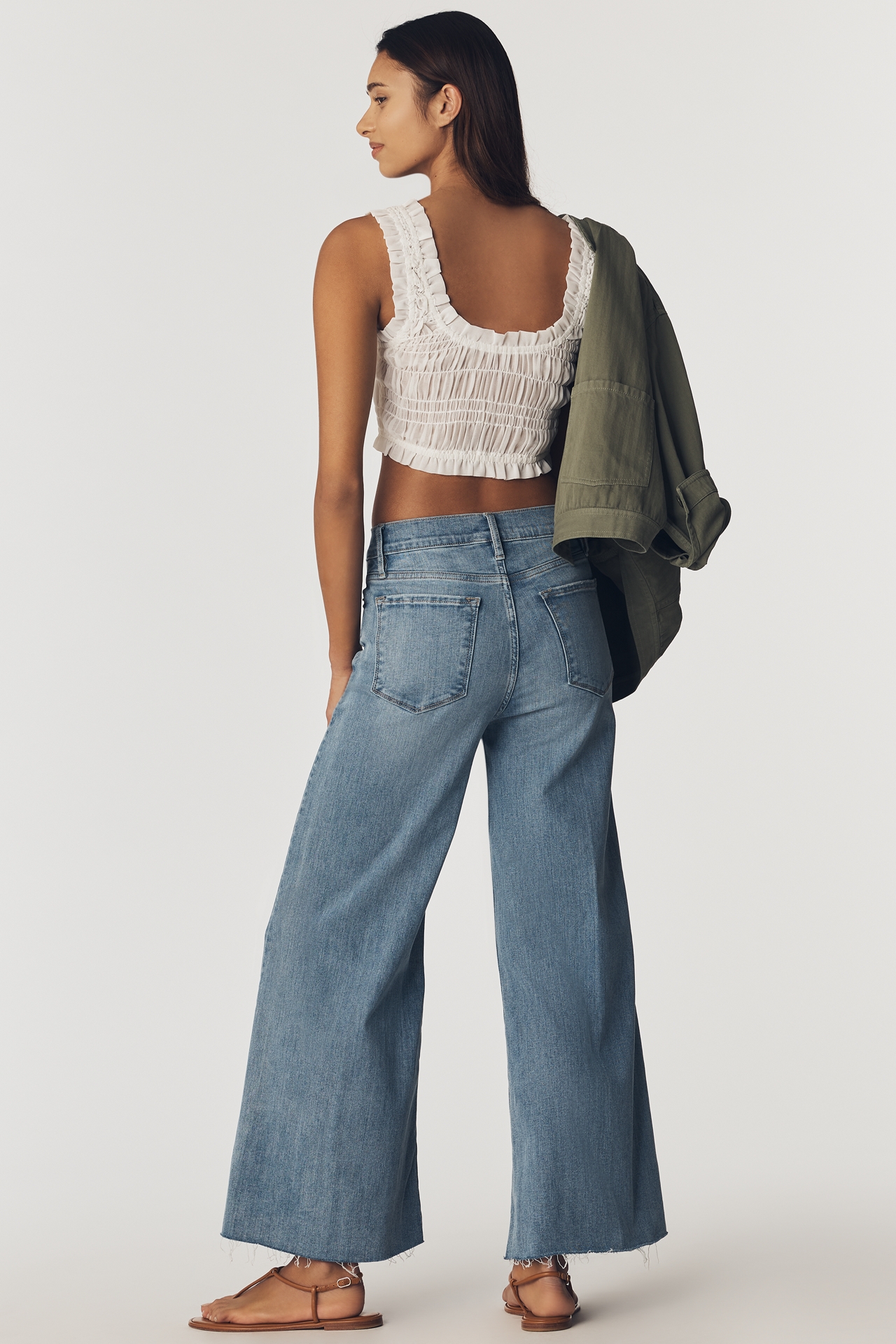 FRAME Le Palazzo High-Rise Crop Wide-Leg Jeans