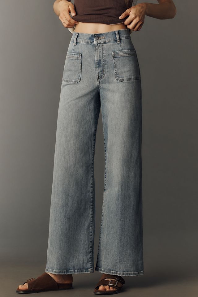 FRAME Le Slim Palazzo High-Rise Wide-Leg Jeans #1
