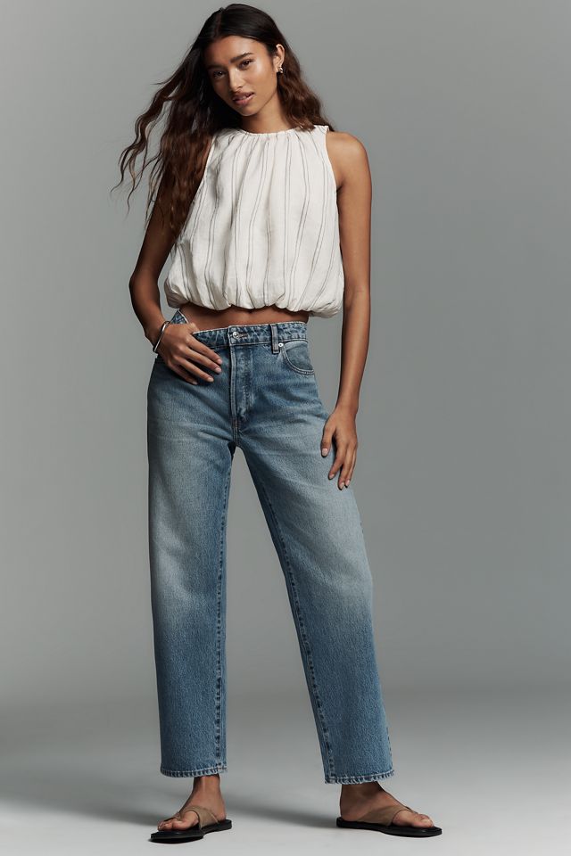 FRAME The Essential High-Rise Straight-Leg Jeans #3