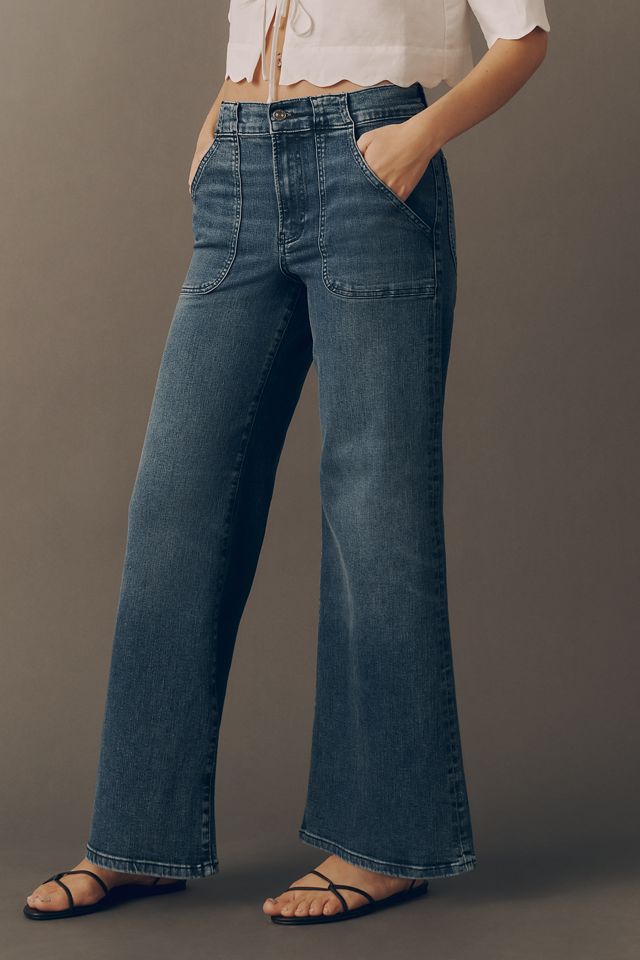 FRAME Modern Pocket High-Rise Wide-Leg Jeans #1