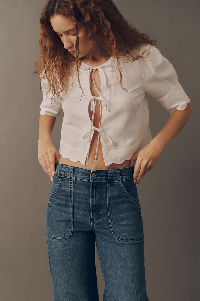 FRAME Modern Pocket High-Rise Wide-Leg Jeans #2