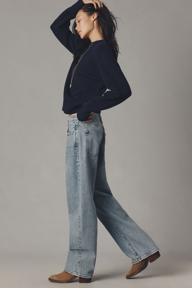 FRAME Low-Slung Low-Rise Barrel Jeans #2