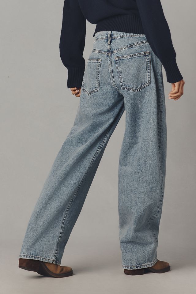 FRAME Low-Slung Low-Rise Barrel Jeans #4