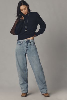FRAME Low-Slung Low-Rise Barrel Jeans