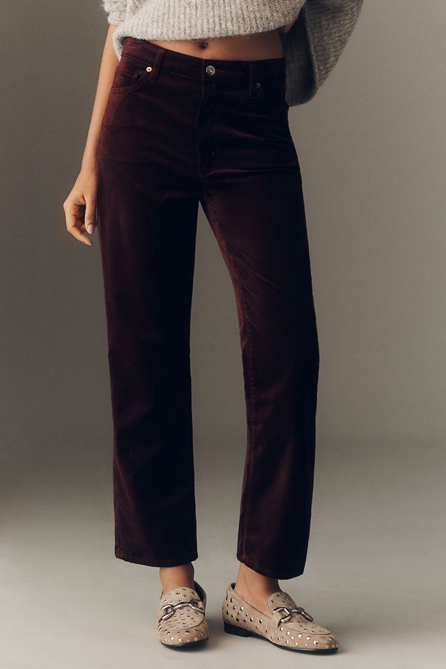 FRAME Le Sleek Straight Velvet High-Rise Straight Jeans #1