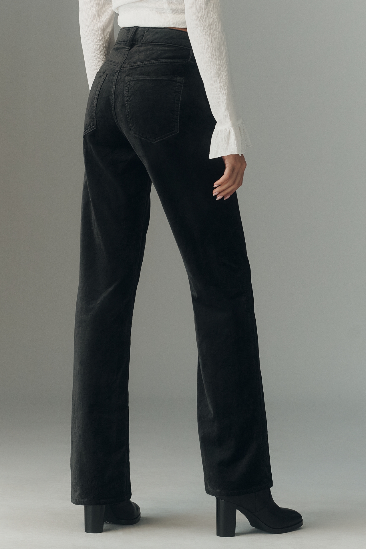 FRAME Reboot Velvet High-Rise Bootcut Pants
