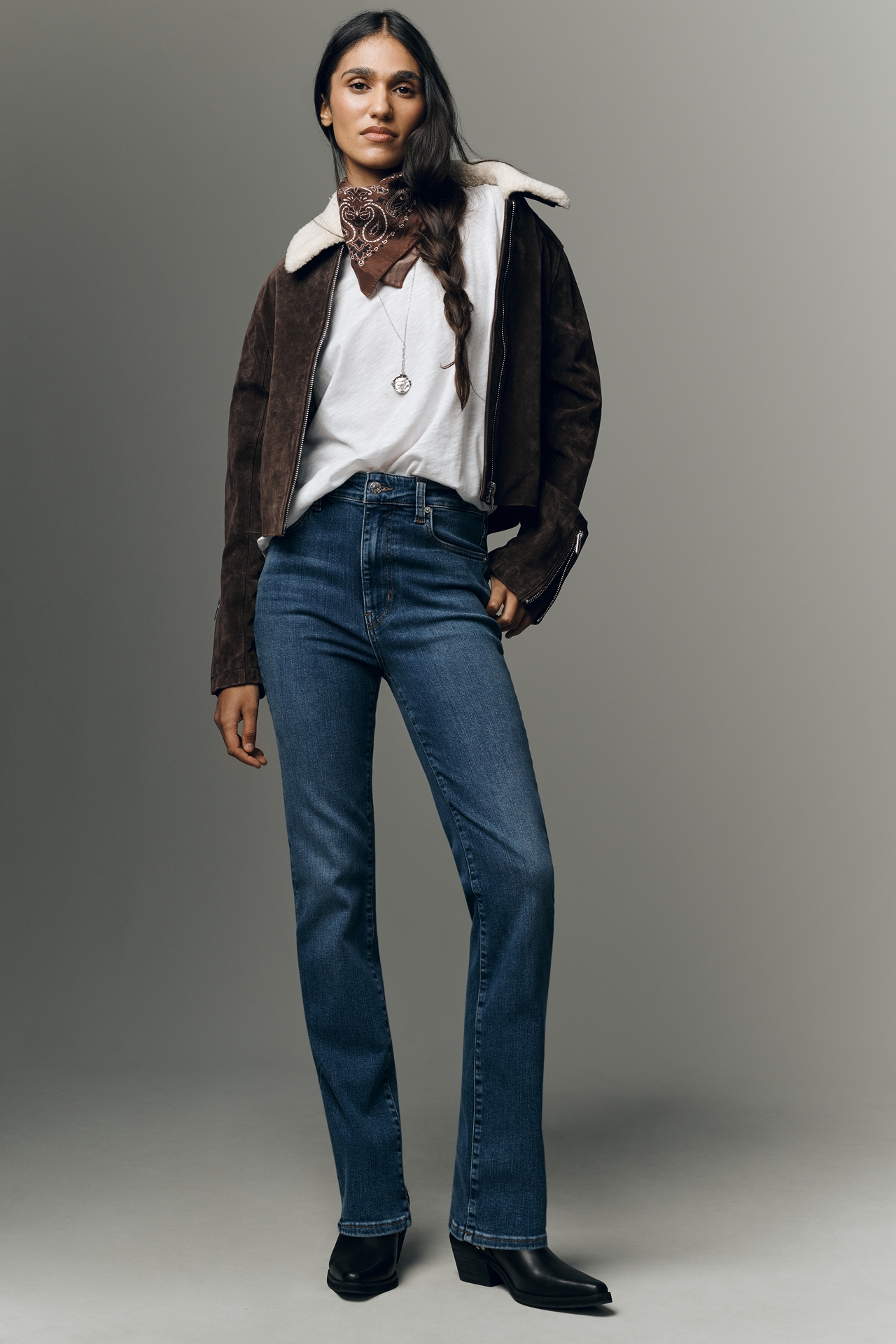 Frame The Pencil High-Rise Straight-Leg Jeans