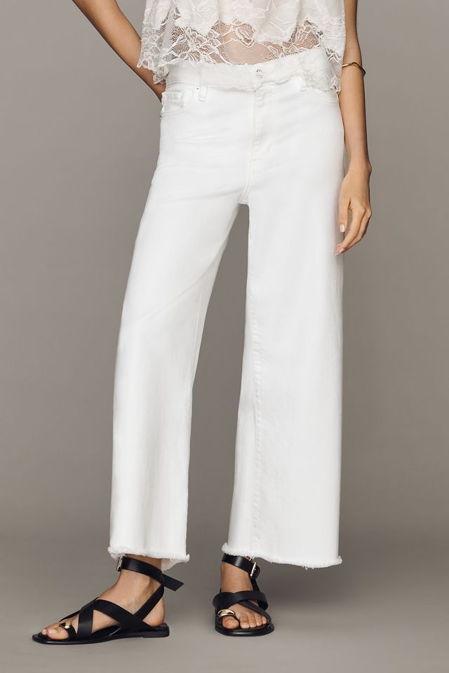 FRAME Le Slim Palazzo High-Rise Cropped Wide-Leg Jeans #1