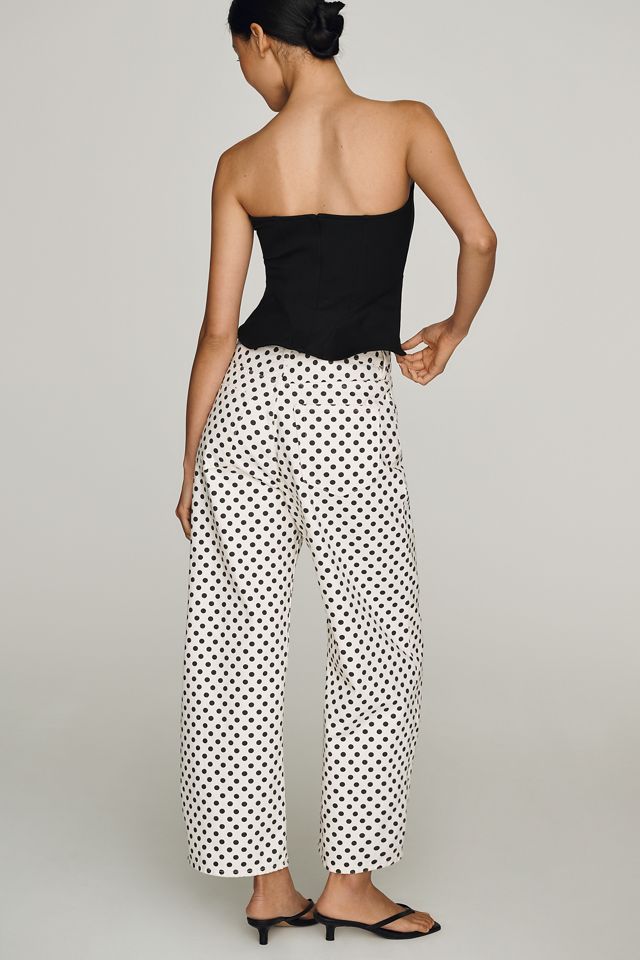 FRAME Bow Crop High-Rise Tapered Jeans #2
