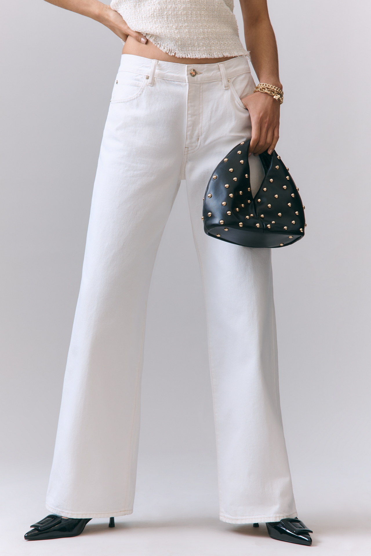 FRAME The Stroll Mid-Rise Wide-Leg Jeans