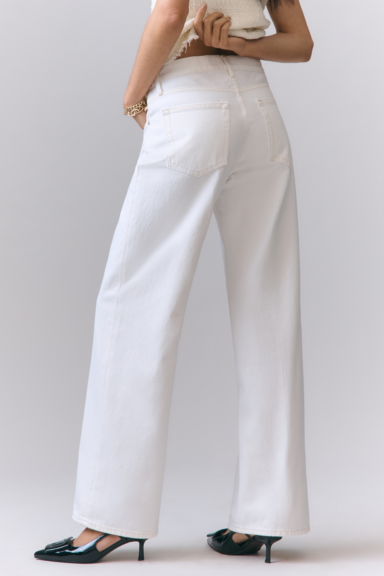 FRAME The Stroll Mid-Rise Wide-Leg Jeans