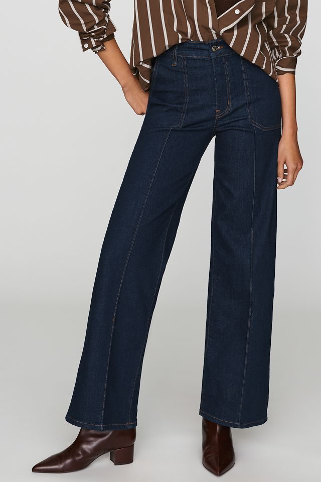 FRAME Le Slim Palazzo High-Rise Wide-Leg Jeans #1