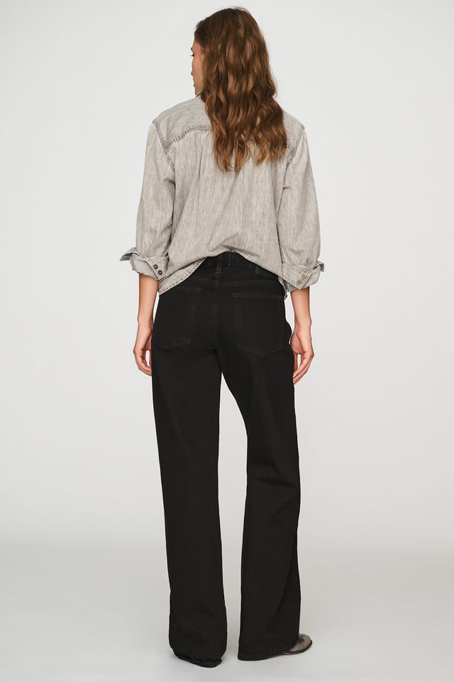 FRAME The Gray Low-Rise Wide-Leg Jeans #2