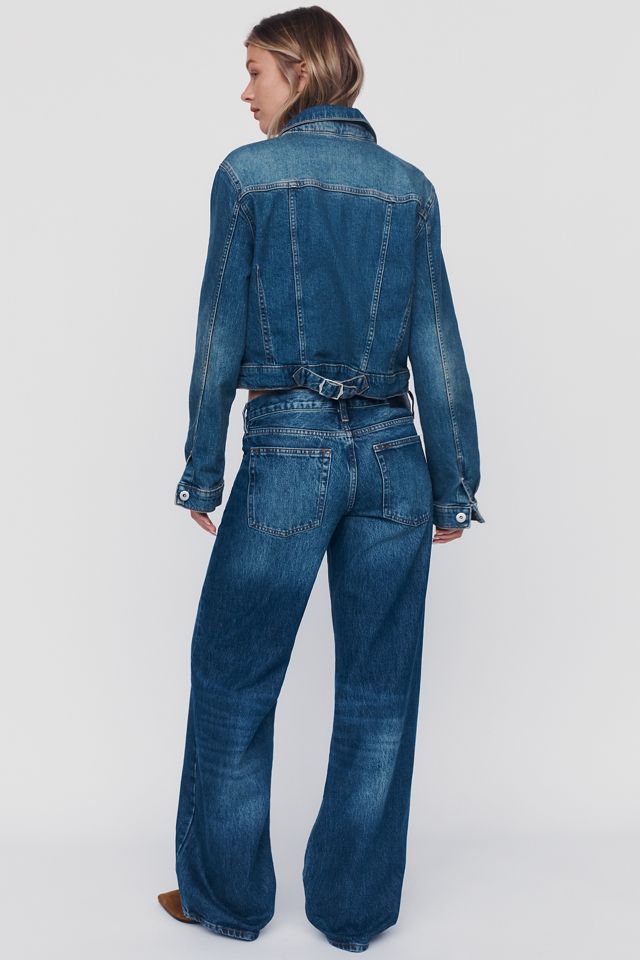 FRAME The Gray Low-Rise Wide-Leg Jeans #3
