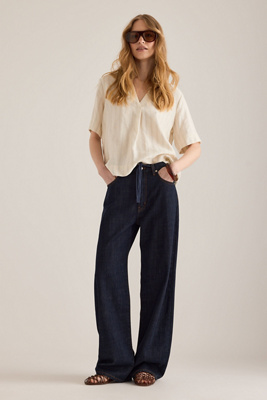 FRAME The Off-Duty Drawstring Barrel Jeans