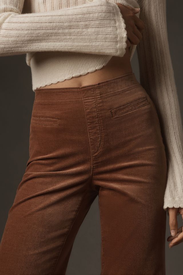 Pilcro Velvet Pull-On Mid-Rise Retro Flare Jeans #3