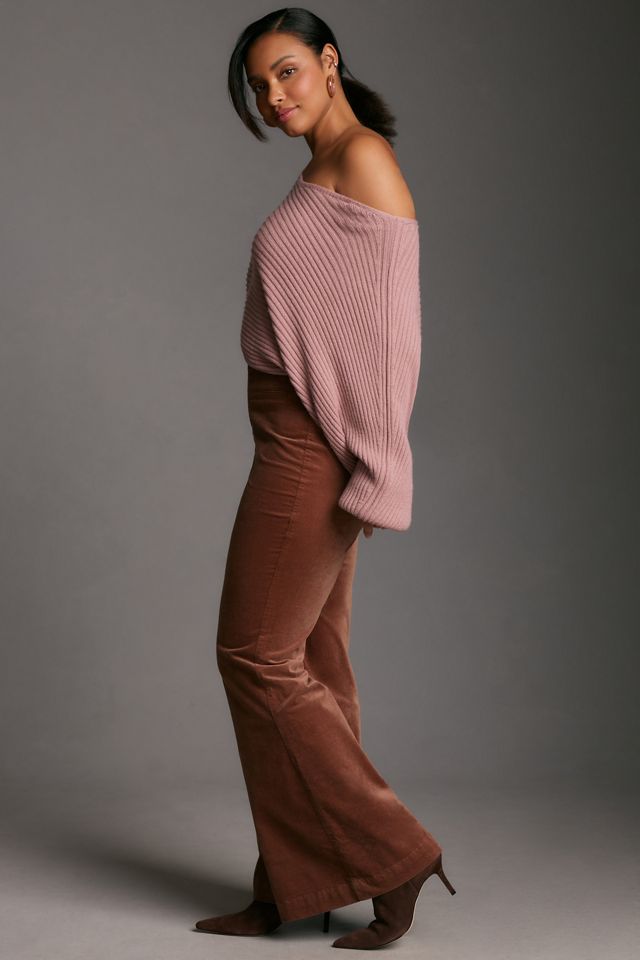 Pilcro Velvet Pull-On Mid-Rise Retro Flare Jeans #7