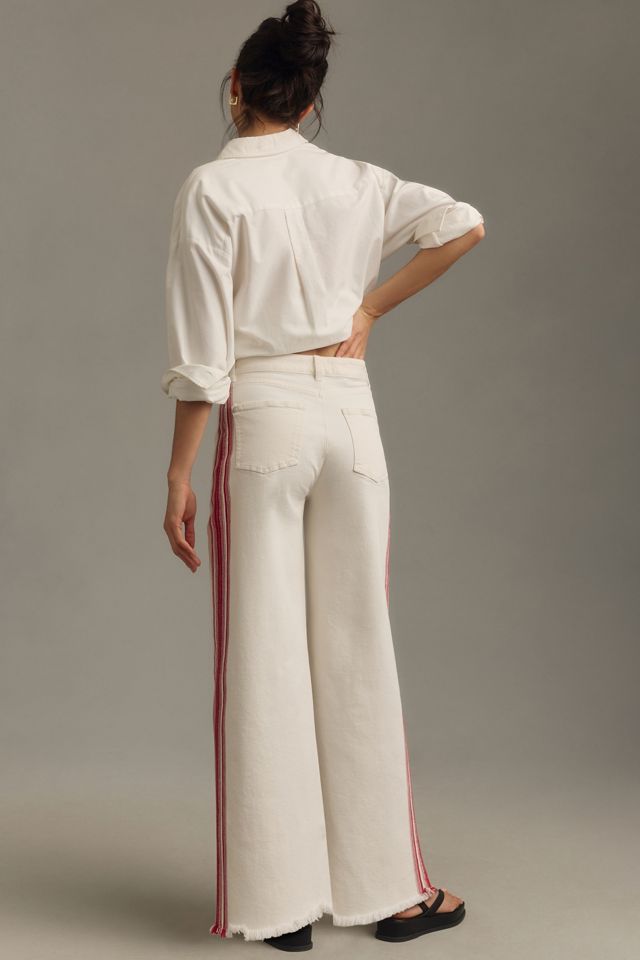 Pilcro Dishtowel Stripe Mid-Rise Wide-Leg Jeans #3