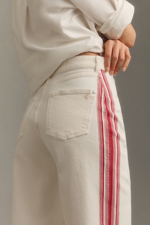 Pilcro Dishtowel Stripe Mid-Rise Wide-Leg Jeans #4