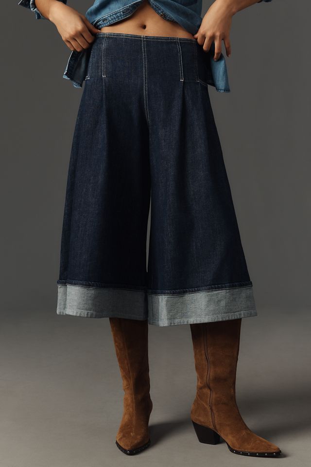 Pilcro Circle High-Rise Cropped Wide-Leg Jeans #1