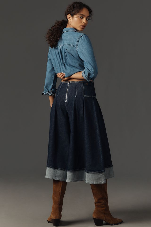 Pilcro Circle High-Rise Cropped Wide-Leg Jeans #3