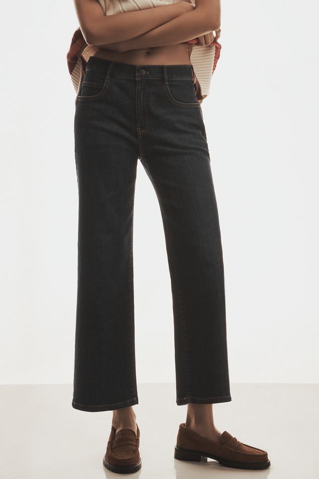 The Edie Mid-Rise Straight-Leg Jeans by Pilcro #3