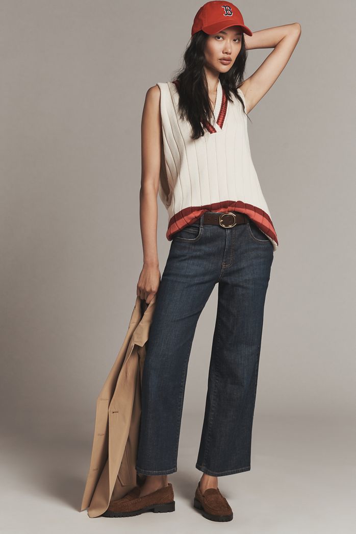 The Edie Mid-Rise Straight-Leg Jeans by Pilcro