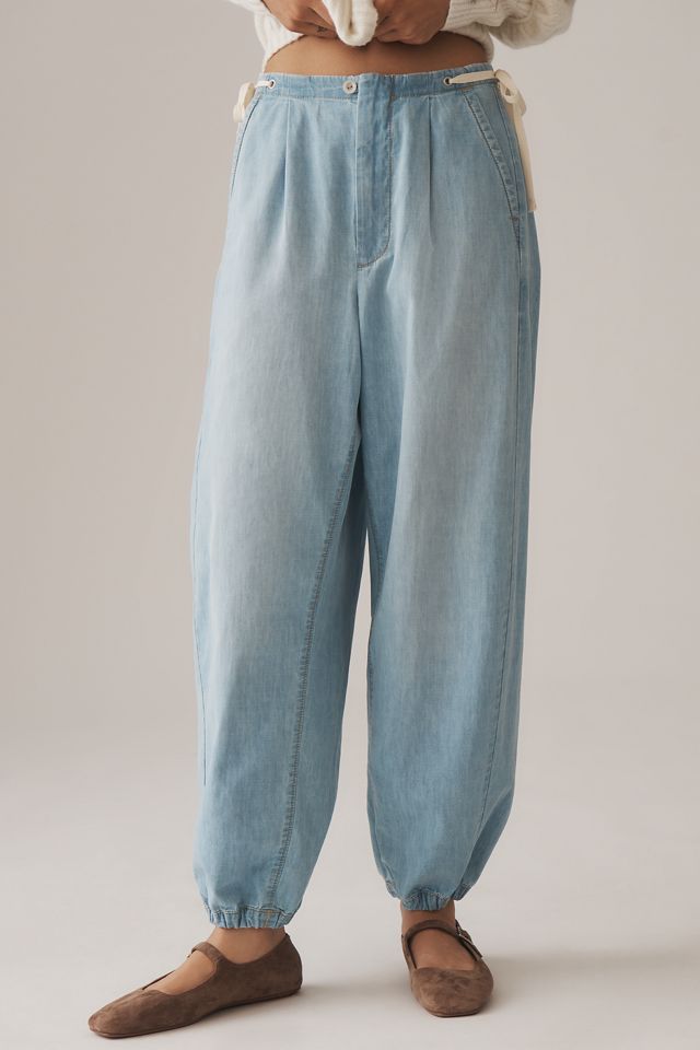 Pilcro High-Rise Denim Joggers #1