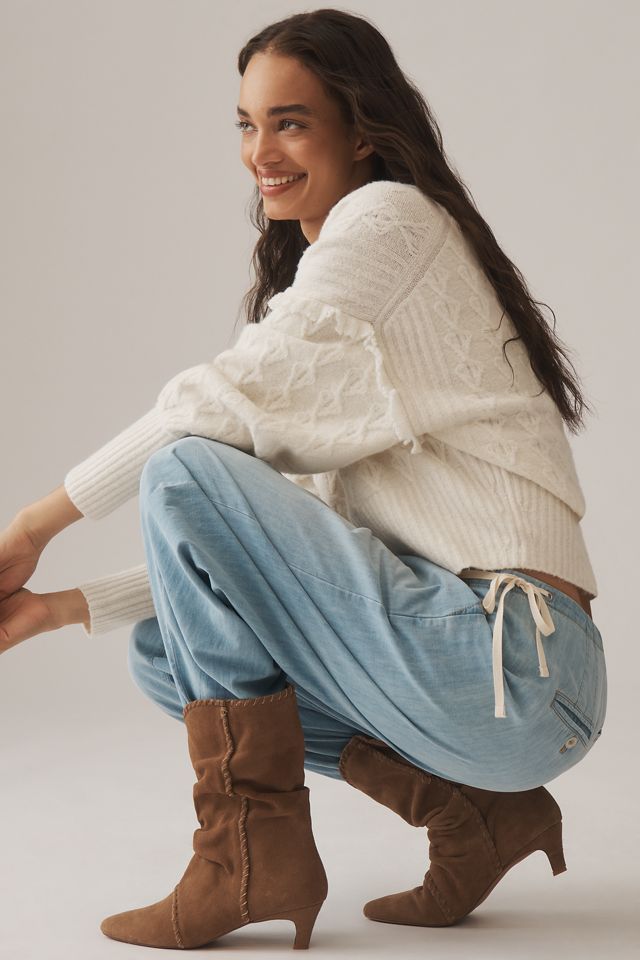 Pilcro High-Rise Denim Joggers #2
