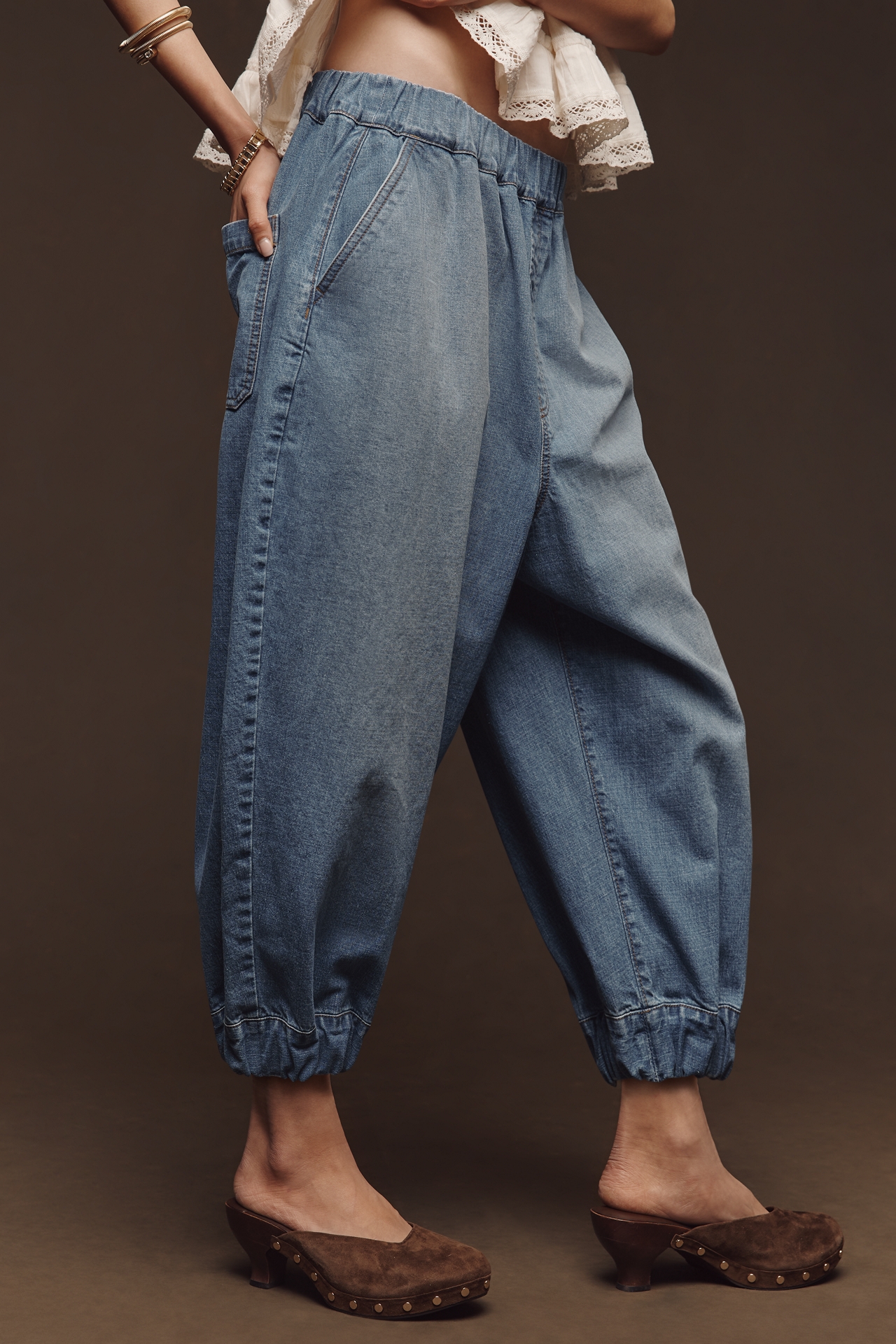 Pilcro High-Rise Crop Pull-On Jogger Jeans