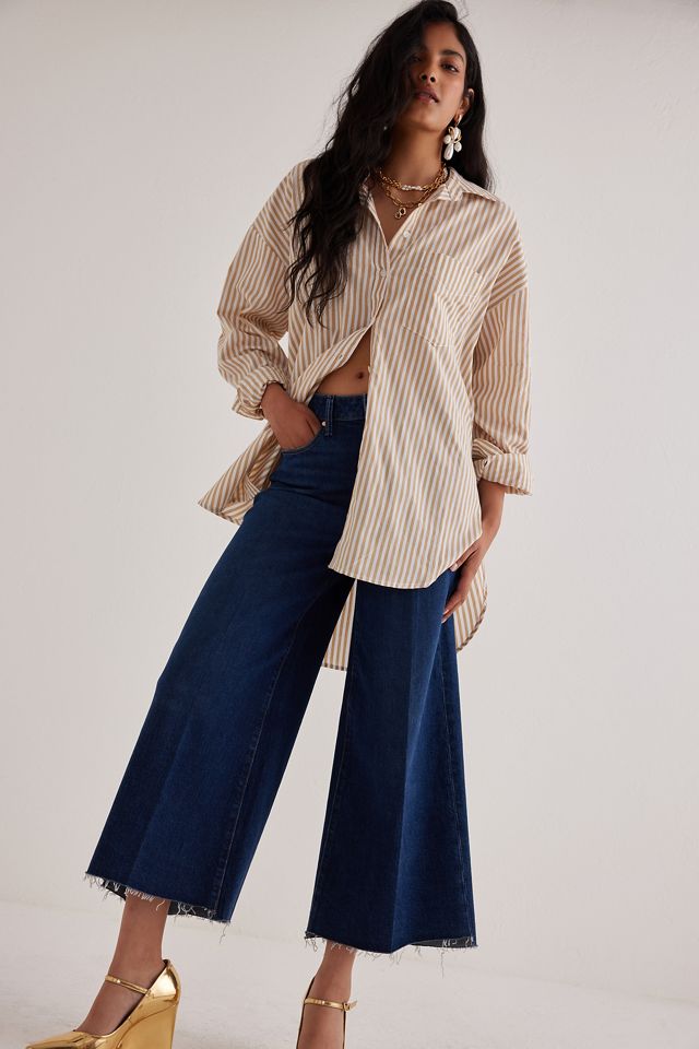PAIGE Frankie Jeans Culotte A Vita Alta Invecchiati #3