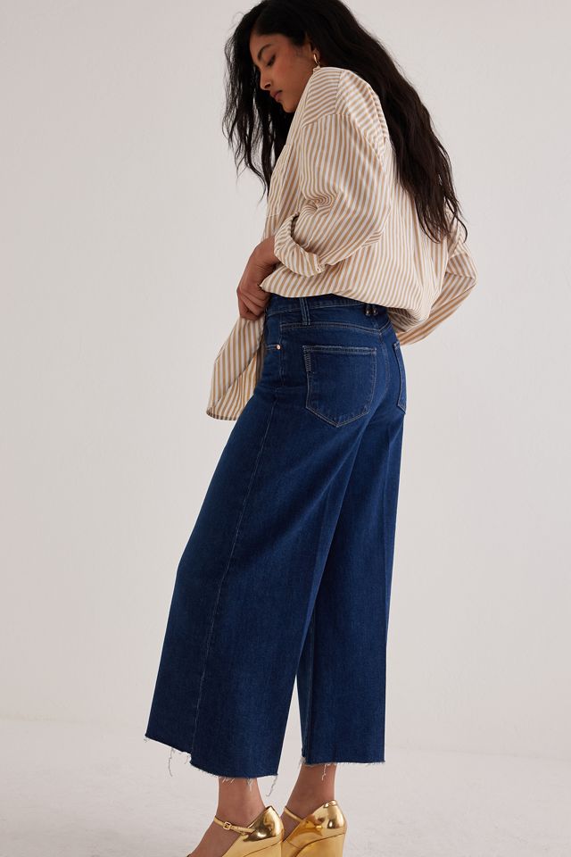 PAIGE Frankie Jeans Culotte A Vita Alta Invecchiati #5