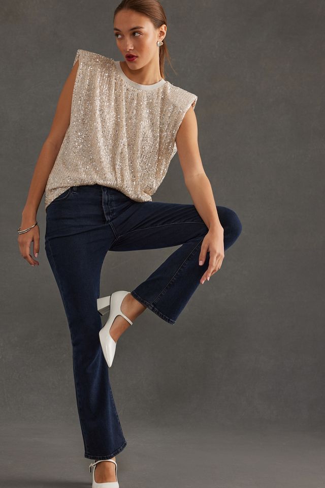 Jeans Paige Claudine de Tiro Alto y Acampanados #2