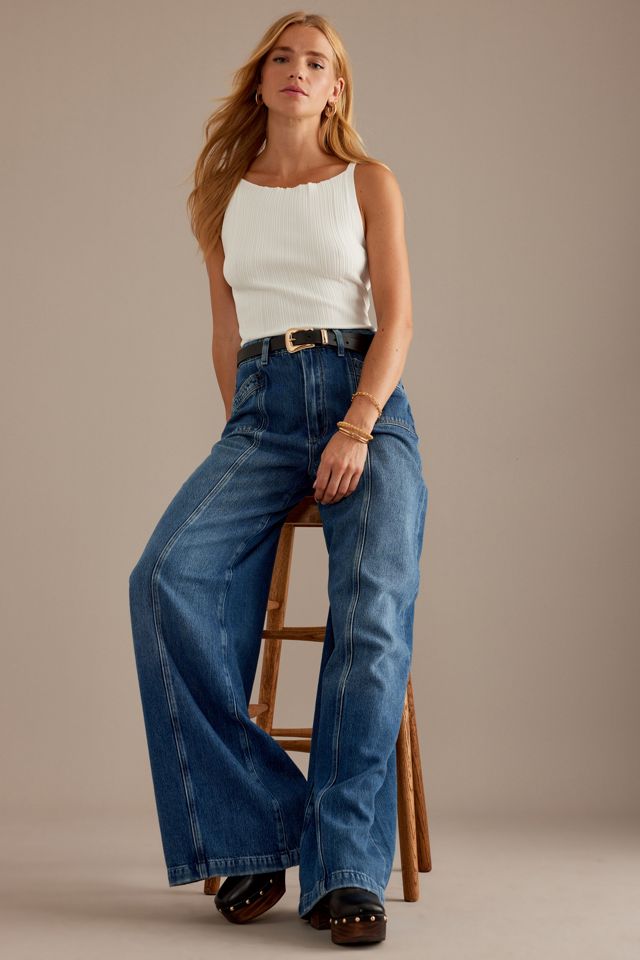 Jeans a Gamba Larga a Vita Alta PAIGE Portia Bronx #2