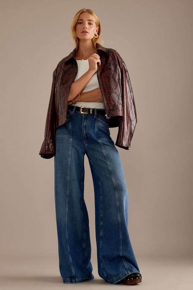 Jeans a Gamba Larga a Vita Alta PAIGE Portia Bronx #4