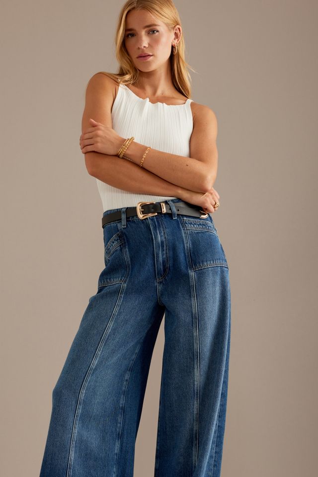 Jeans a Gamba Larga a Vita Alta PAIGE Portia Bronx #5