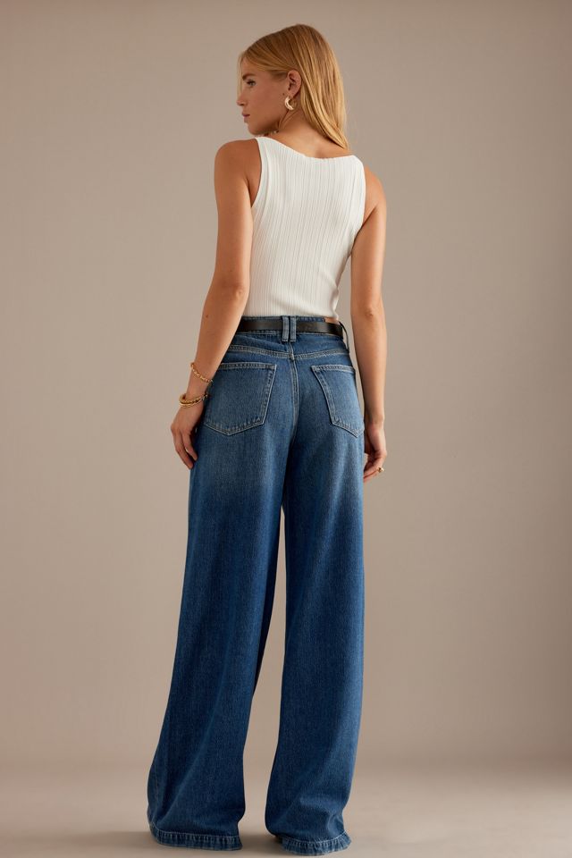 Jeans a Gamba Larga a Vita Alta PAIGE Portia Bronx #1