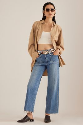 Anessa Raw Hem Wide-Leg Jeans en Blue, taille: 27 chez Anthropologie - PAIGE - Modalova