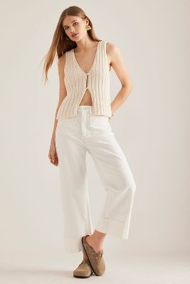 Jeans Anessa à jambes larges en White, taille: 27 chez Anthropologie - PAIGE - Modalova