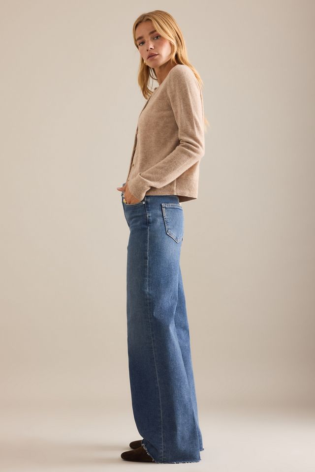 PAIGE Anessa Raw Hem Wide-Leg Jeans #2